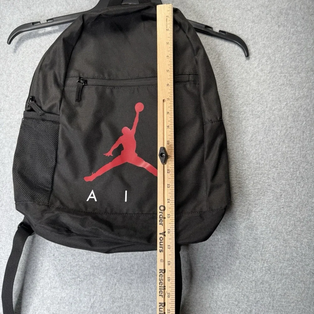 Nike Jordan Air School Backpack Large Black Red Bottle Pocket 9A0503-023